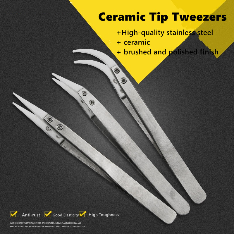 Smd Tweezer Set - Set Pinset Keramik Tahan Suhu Tinggi,