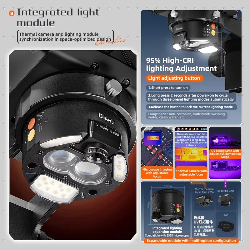 Mikroskop Trinokuler Qianli 65 - Repair Electronics ulasan dan harga