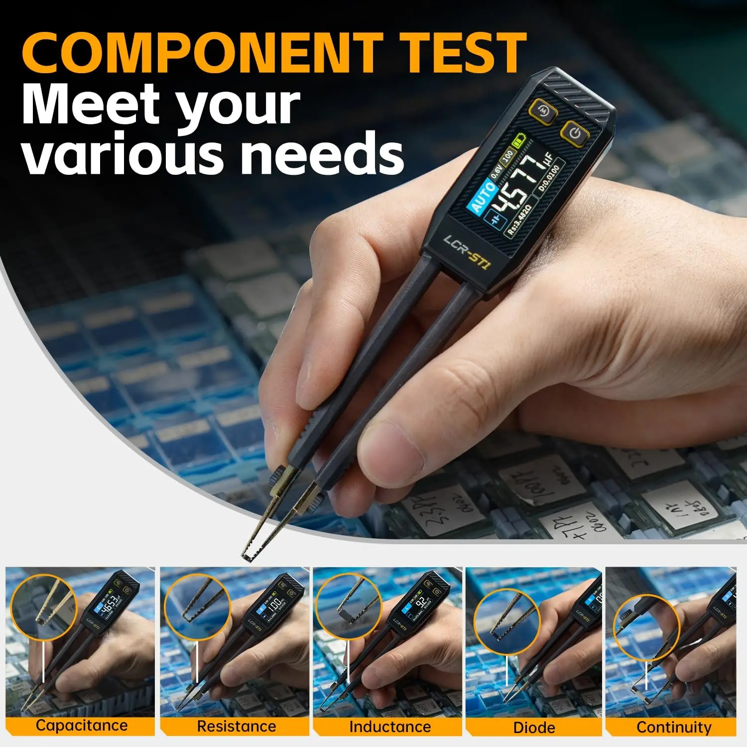 FNIRSI LCR-ST1 Mini Smart Twee - Smd Tweezer Set ulasan dan harga
